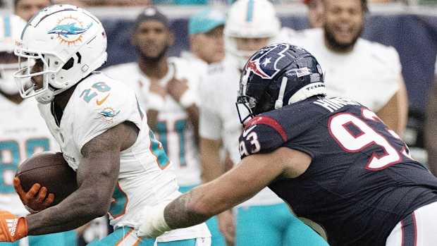 Salvon Ahmed had 99 yards rushing against the Houston Texans.